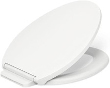 K-27331-0 Glissade ReadyLatch Quiet Close Elongated Toilet Seat White Grip-Tight