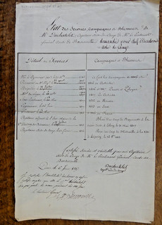 général cuirassier Bordesoulle état des services de son aide de camp