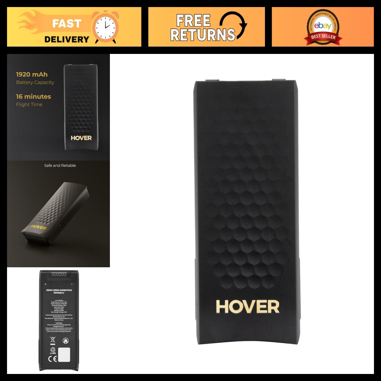 Revitalize Your Lifestyle Smart Battery Flying Action Camera – HOVERAir X1 PROMAX, HD Video, 4K, WiFi