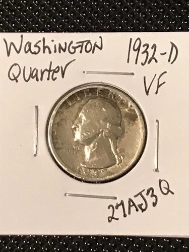 1932-D Washington Quarter  VF  *Details*    KEY DATE