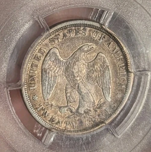 1875-CC 20C Twenty Cent Piece 20 Double Dime PCGS VF25 Choice Coin - Image 3 of 4