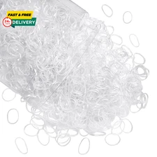 Clear Elastics Hair Bands 1500Pcs Mini Rubber Hairband Soften Small Ponytail Hol