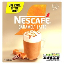 NESCAFÉ Latte Caramel Instant Gold Coffee 12 x 17g Sachets 100 percent