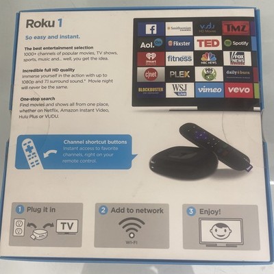 【中古】Roku 1 Streaming Media Player (2710R) by Roku New in Box Roku 1 Streaming Media Player Model 2710R HDMI & RCA