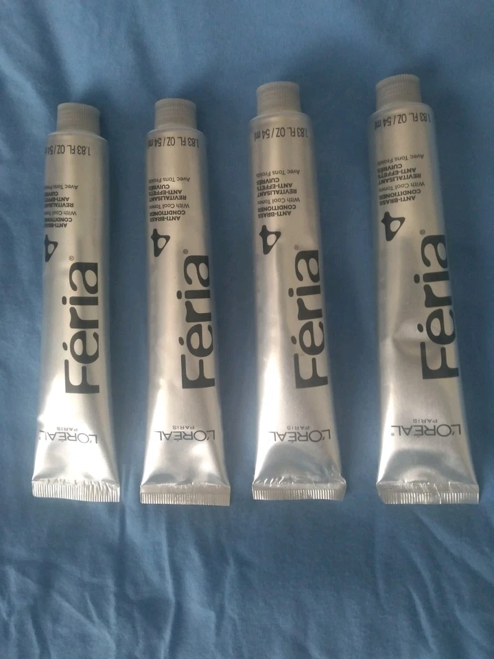 4 Tubes L'Oreal Feria Anti - Brass Conditioner Step 4 For Platinum Blondes - Image 4 of 4