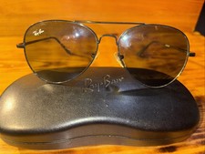 Ray-Ban Square Aviator Sunglasses RB3477 004/58 Gunmetal Italy Frame  Case READ