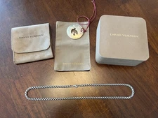 David Yurman Box Chain Necklace, Sterling Silver, 4.8mm, 22 in Length CH0235MSS