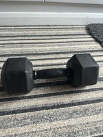 Black Neoprone 10kg Dumbbell X1