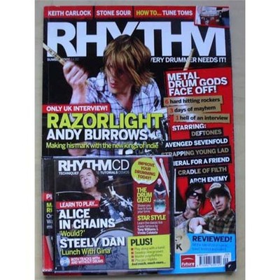 RAZORLIGHT RHYTHM #128 MAGAZINE SUMMER 2006 ANDY BURROWS COVER WITH FEATURE INSI