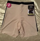 NWT Maidenform 2 Pack Girl Shorts Light Control #SES081 Beige Black Size Medium