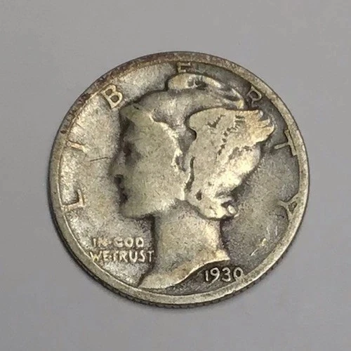1930 S Mercury Dime  Good G / Very Good VG