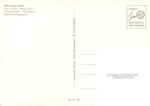 73121255 Altrip Katholische Kirche Blaue Adria Friedrichsrasse Rheinfaehre - Bild 2 von 2