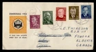 DR WHO 1954 NETHERLANDS FDC FAMOUS PEOPLE SEMI POST COMBO TO CANADA R51931