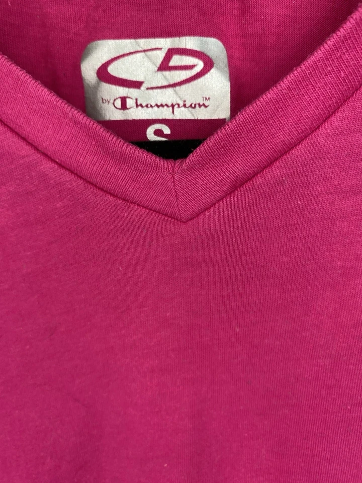 Champion Pink V-Neck Top & Running Shorts Activewear Gym Bundle Women’s UK 10-12 - Image 2 of 4