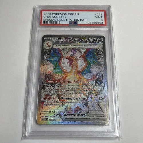 Pokemon Obsidian Flames Charizard EX Special Illustration Sir #223/197 PSA 9