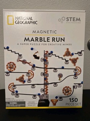 National Geographic Magnetic Marble Run 150 Piece Stem Building Set New
