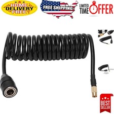 9.84ft Car Air Pump Extension Hose for Easy Tire Inflation - Black Rubber
