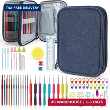 Katech 85-Piece Crochet Hooks Set, Crochet Hook Kit with Storage Case, Ergonomic