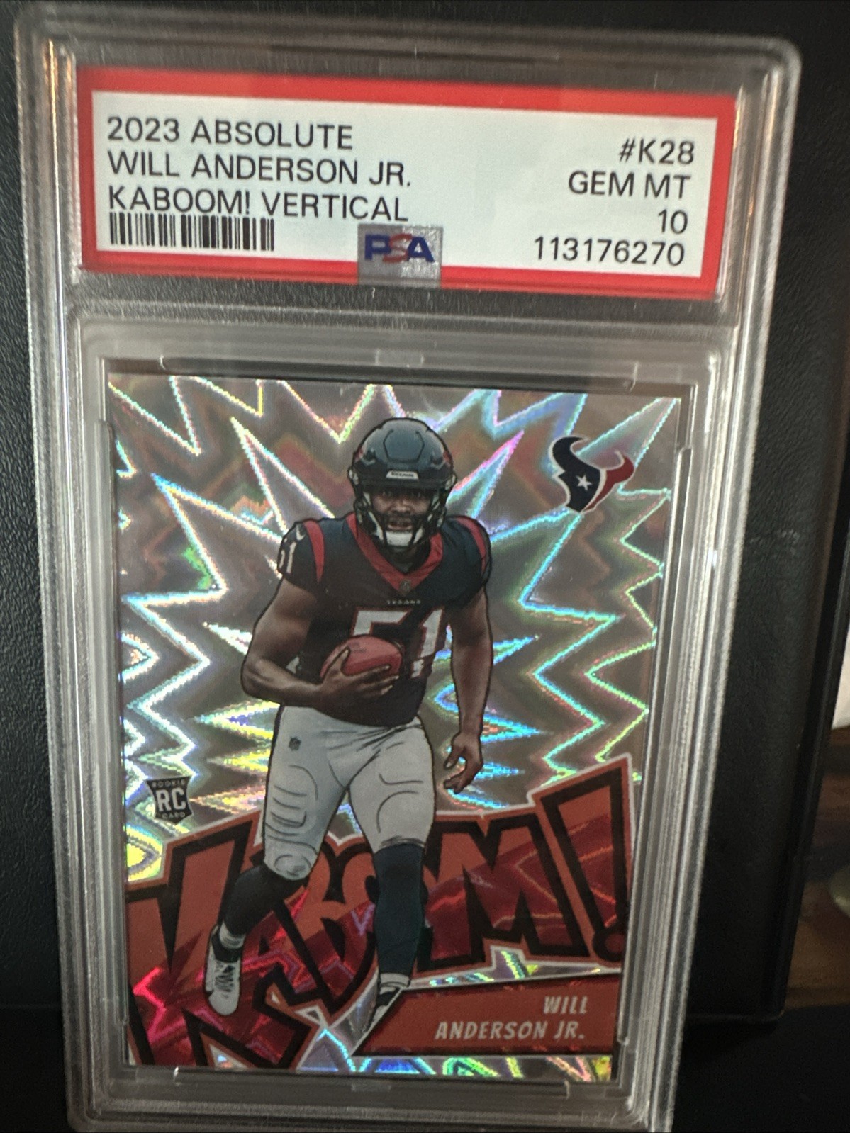 Will Anderson Panini Absolute Kaboom! Vertical #K28 Base