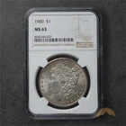 1900 Morgan Silver Dollar $1 - NGC MS63 - Philadelphia