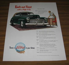 1947 Vintage Ad Ford Cars Scene in a Doctor's Office