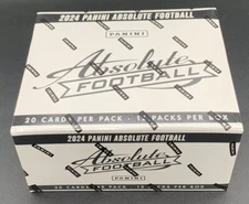 2024 Panini Absolute NFL Football Factory Sealed Cello Value Box. 12 Packs of 20