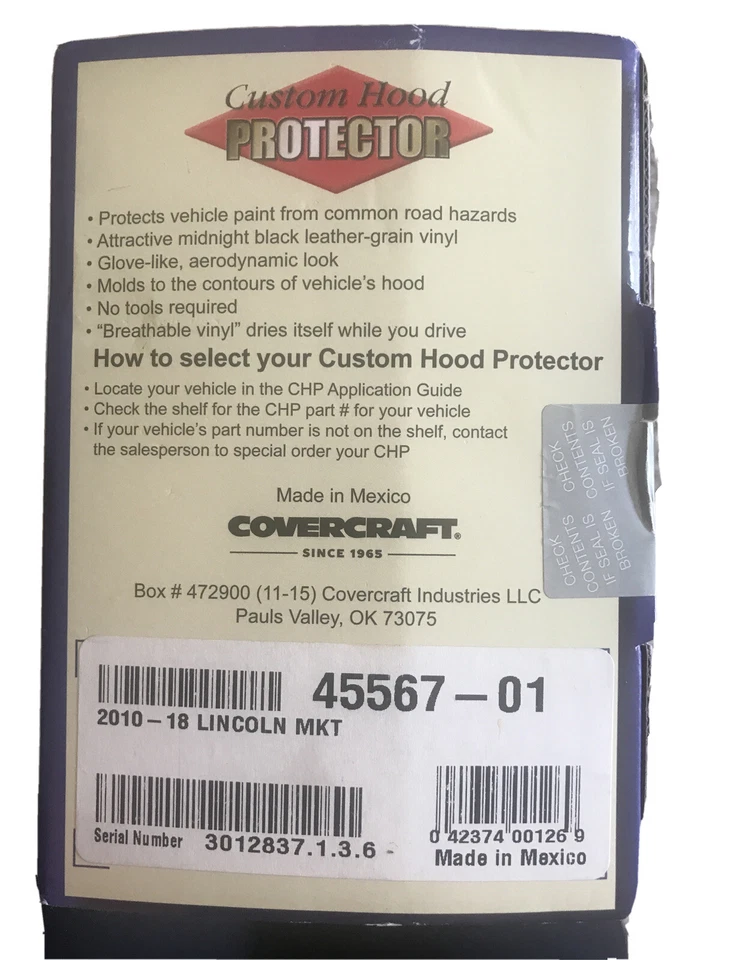 Hood Guard-Base Custom Hood Protectors 45567-01 fits 2010 Lincoln MKT - Image 2 of 2