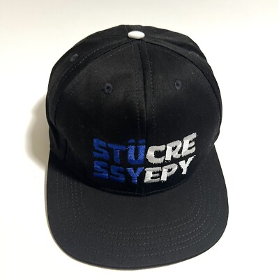 Stussy x Creepy Magazine Blue White Black Snapback Cap Baseball