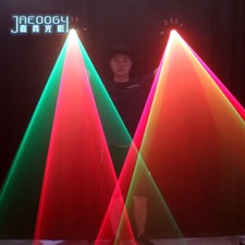 LED Laser Flashing Finger Light Up Lighting Gloves Cosplay Prop Nightclub Bar