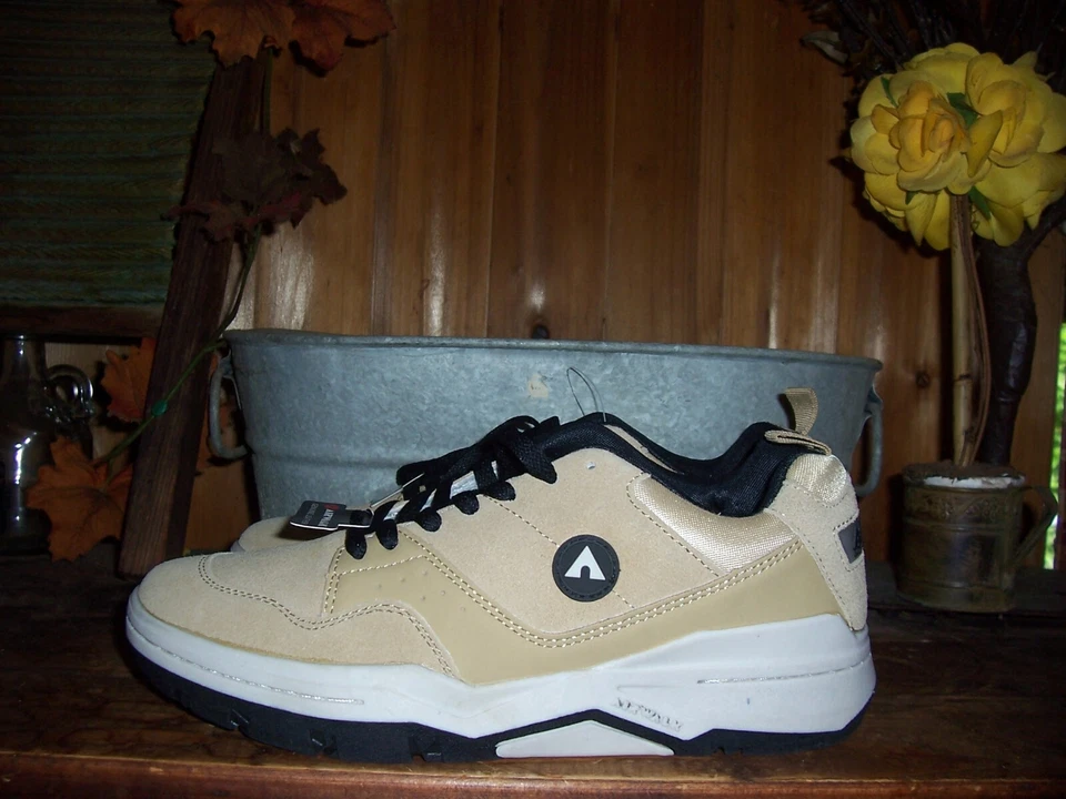 AIRWALK МУЖСКОЙ ЗАМШИ КОЖИ SNAKERS ТУФЛИ КОРИЧНЕВЫЙ РАЗМЕР 8 НА ОТКРЫТОМ ВОЗДУХЕ КРОССОВКИ SPORTS - Изображение 3 из 4