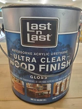 Last N Last Waterborne Acrylic Ultra Clear Wood Finish GLOSS 1 Gallon