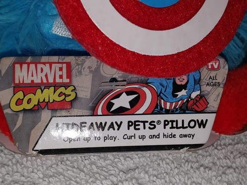 MARVEL CAPTAIN AMERICA HIDEAWAY PETS PILLOW PLUSH 5 INCH MINI - Picture 8 of 10