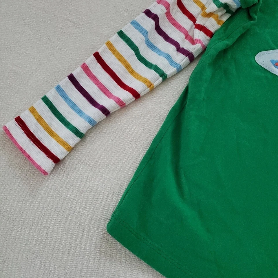 Hanna Andersson penguin rainbow long sleeve shirt 130 kids 8 - Image 3 of 4