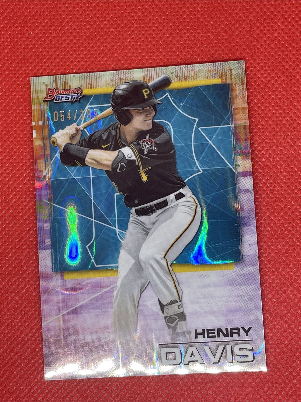 2021 Bowmans Best Henry Davis Aqua Lava Refractor #/199 #92 Pirates