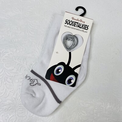 1 Pair Youth X-Small Beedle Bug SockieTalkies Adaptive Socks With A Pulley