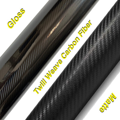 #ad #ad Twill Weave High Gloss and Dry Matte Black Carbon Fiber Vinyl Wrap for Car 3D 5D $99.98
