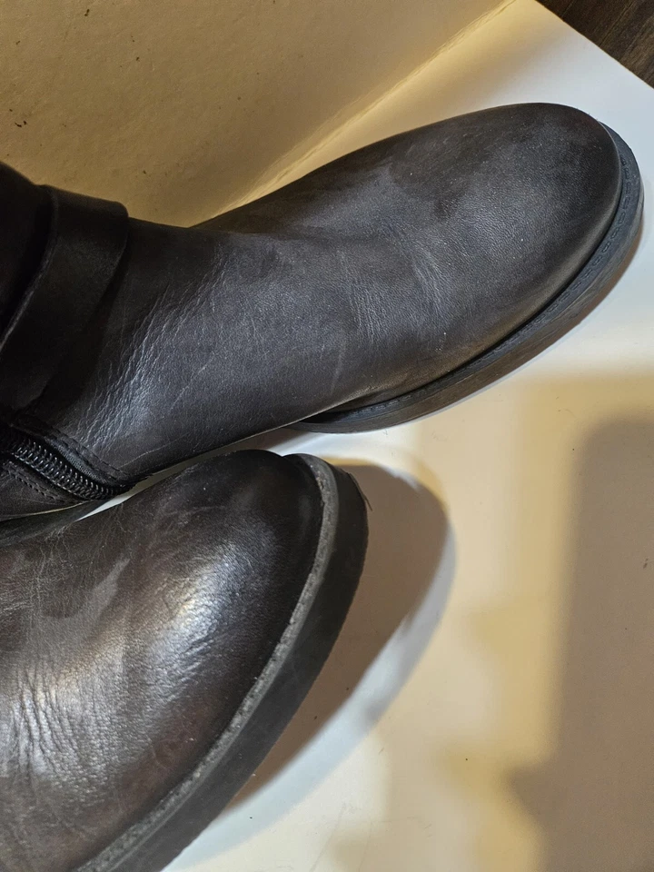 Botas femininas tamanho 9 equitação Vince Camuto altura joelho farren marrom zíper 1025L - Imagem 4 de 4