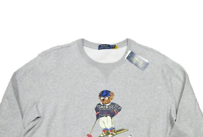 Polo Ralph Lauren Big & Tall Gray Polo Ski Bear Graphic Pullover