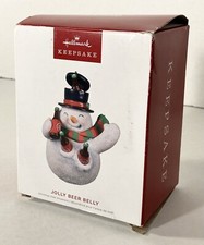 2022 Hallmark Keepsake Jolly Beer Belly Snowman Christmas Tree Ornament