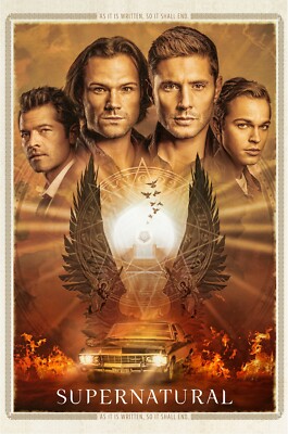 SUPERNATURAL Season 15 Framed Poster | Sam Dean Castiel Jack | TV