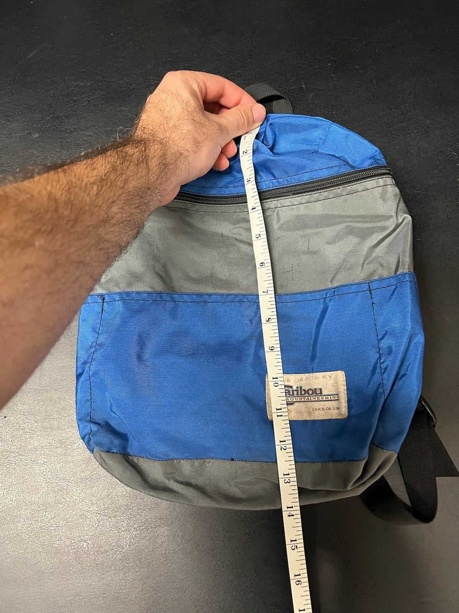 Caribou Mountaineering Backpack Vintage Blue Daypack Chico CA