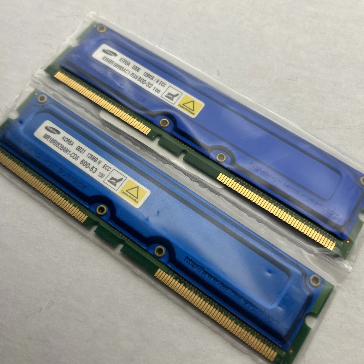 RDRAM Computer Memory (RAM) with 2 Modules and 184 Pins for sale