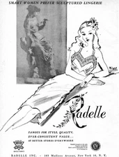 Radelle Slips Smart Women Prefer Sculptured Lingerie SIGNED RIGGS 1947 Print Ad