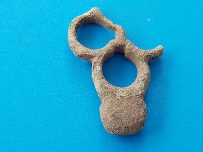 Sehr seltener tatsächlich keltischer Gesicht/Schädel Bronze Anhänger. Bitte Beschreibung lesen L145x