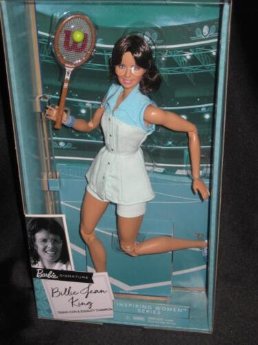 Billie Jean King Tennis Icon Barbie Doll Inspiring Women Series NRFB GHT85 - Picture 1 of 12