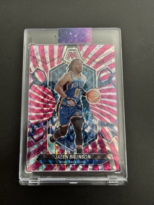 2023-24 Panini Mosaic - Jalen Brunson *MVP* /18 - Pink Swirl Mosaic Prizm FOTL 