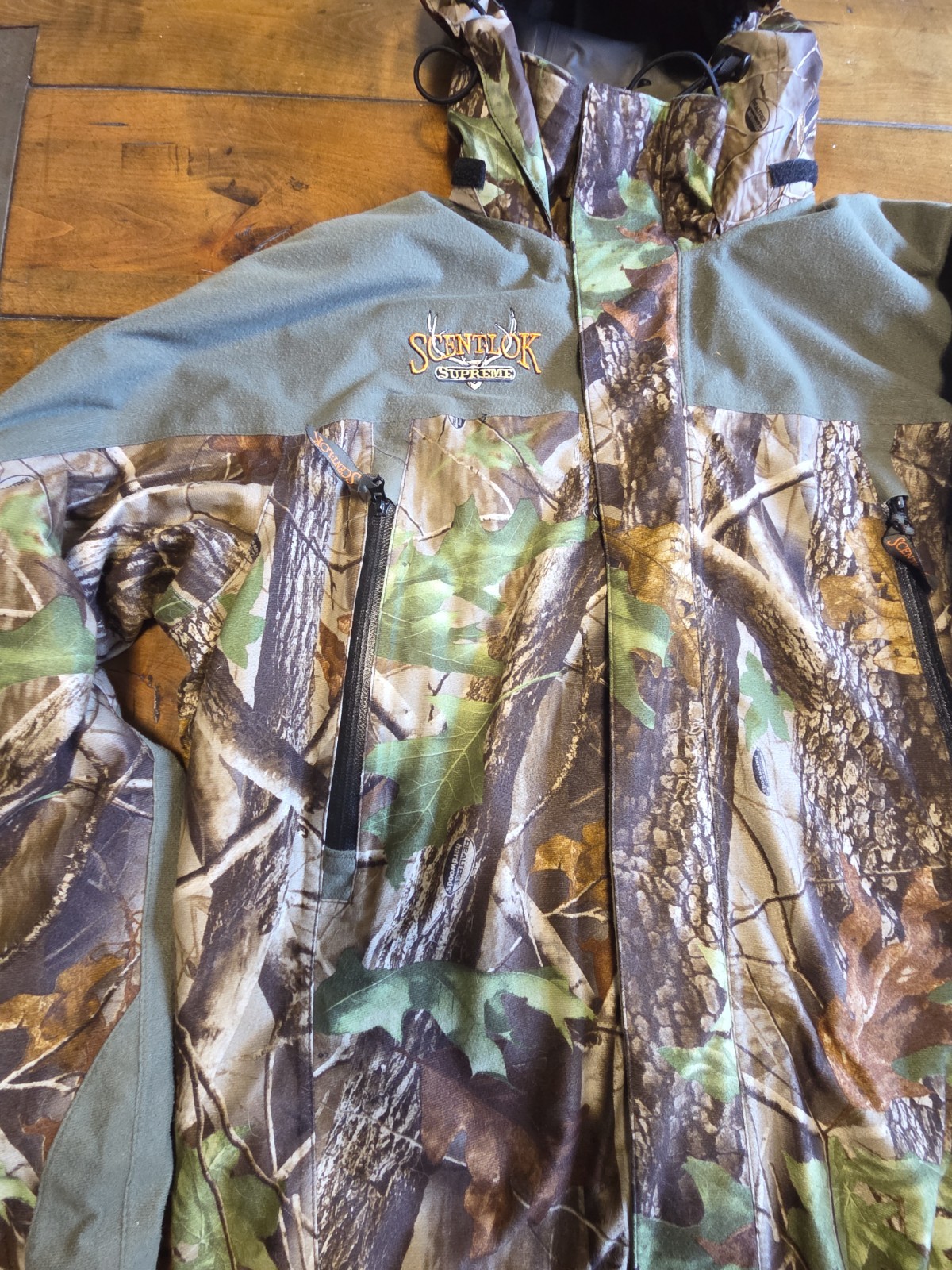 ScentLok Camo Hunting Jacket Mens Medium M Full Zip Hooded Coat Scent Control image 2