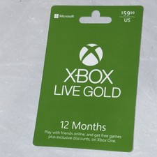XBOX LIVE Gold Membership 12 Month CARD DISCO...