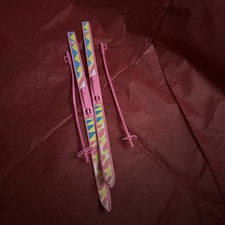 Vintage Mattel Barbie - Hot Neon Pink Skis