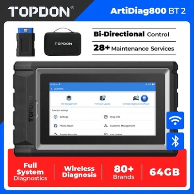 TOPDON ArtiDiag800BT 2 Car Diagnostic Tool OBD2 Scanner ALL System Bluetooth 64G